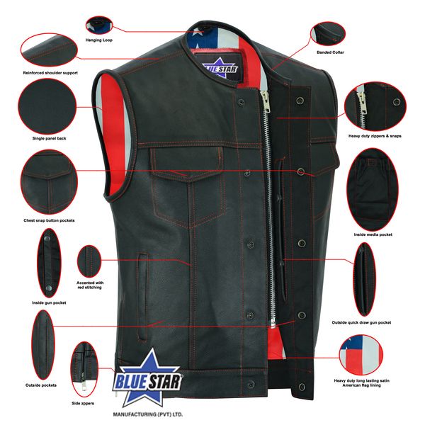 Men Leather Vest