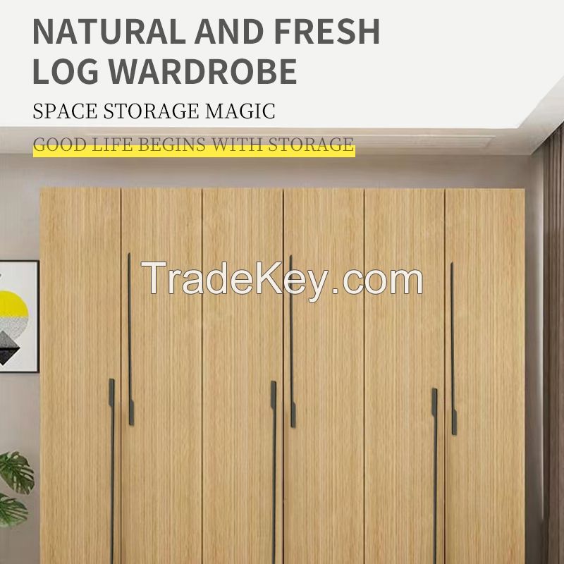 Wardrobe Household Bedroom Adult Children Small Family Modern Solid Wood Rental Room Simple Cabinet Storage Cabinet