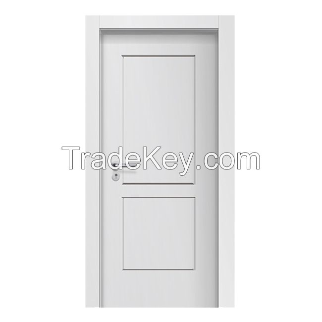 Wholesale Price Customized Waterproof bedroom pvc panel WPC Doors With Door Frame For Construction Project