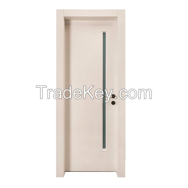 Narrow window Interior House Door with glass High Quality Door for Interior Panel Door Customized Color Size Options Wooden