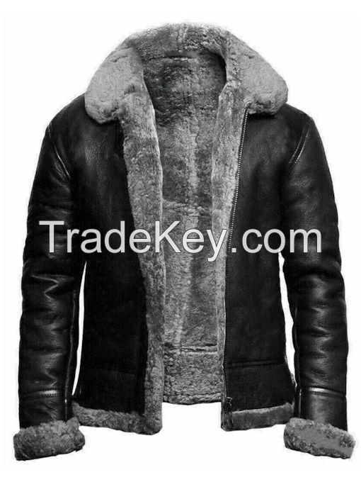 Wool lining Leather Jacket