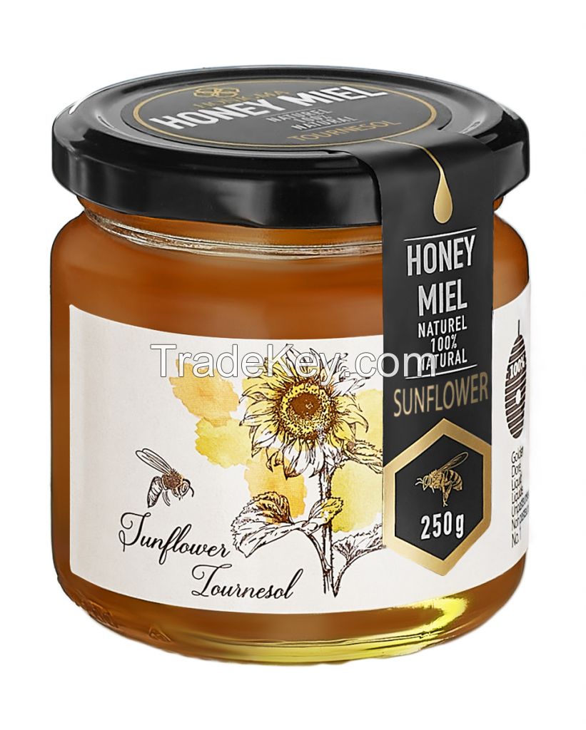 Natural Sunflower Honey (finish product / in bulk) Royal Honey