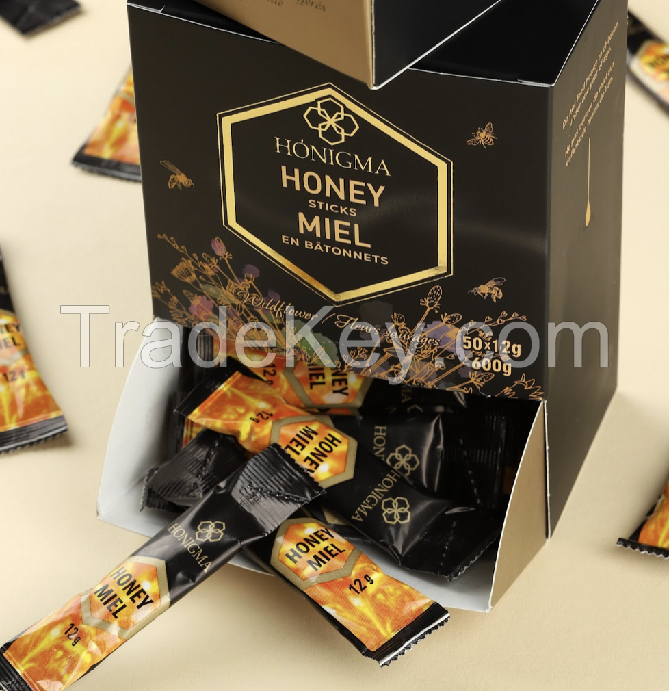 Natural Honey Sticks, honey in bulk, raw honey