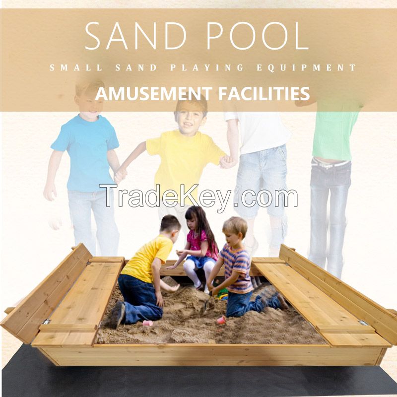 Kindergarten Outdoor Solid Wood Children's Sandbox Courtyard Home Dredging Pit Fence Large Sand Table Play Sand Equipmen