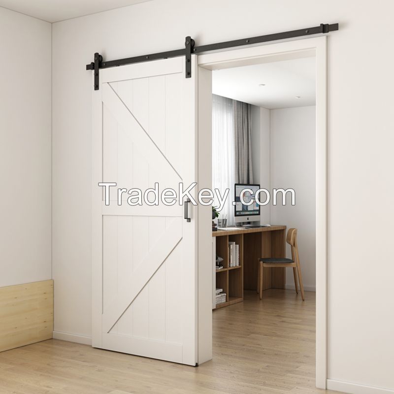 Nordic Solid Wood Barn Door Hanging Rail Door Custom