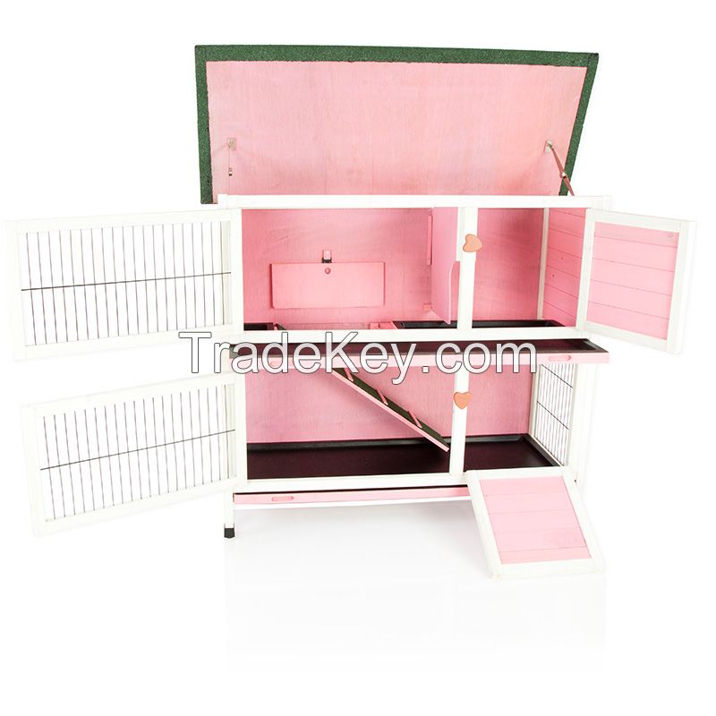 Wooden Rabbit Cage Rainproof Sun Protection Outdoor Cat Nest Cat Cage Double Layer Rabbit Cage 1