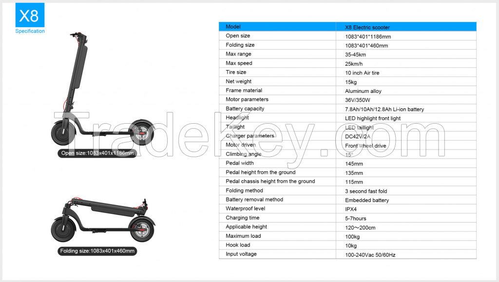 2023 10inch 350W 36V Electric-Scooter-Wholesale Belgium 35km h Electric Scooter Electric Scooter 68 miles Range