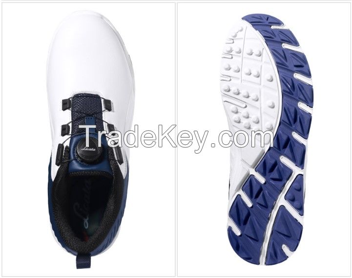 Licata) Ondas Dial Mens Spikeless Golf Shoes D37101 (Color: Navy + White, Size: 275)