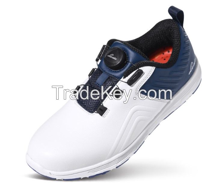 Licata) Ondas Dial Mens Spikeless Golf Shoes D37101 (Color: Navy + White, Size: 275)