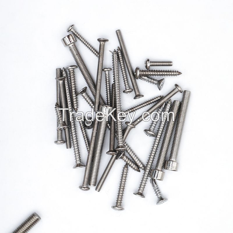 304 stainless steel screws are resistant to acid and alkali corrosion, widely used in construction, machinery and other industries (products can be customized, please contact custome