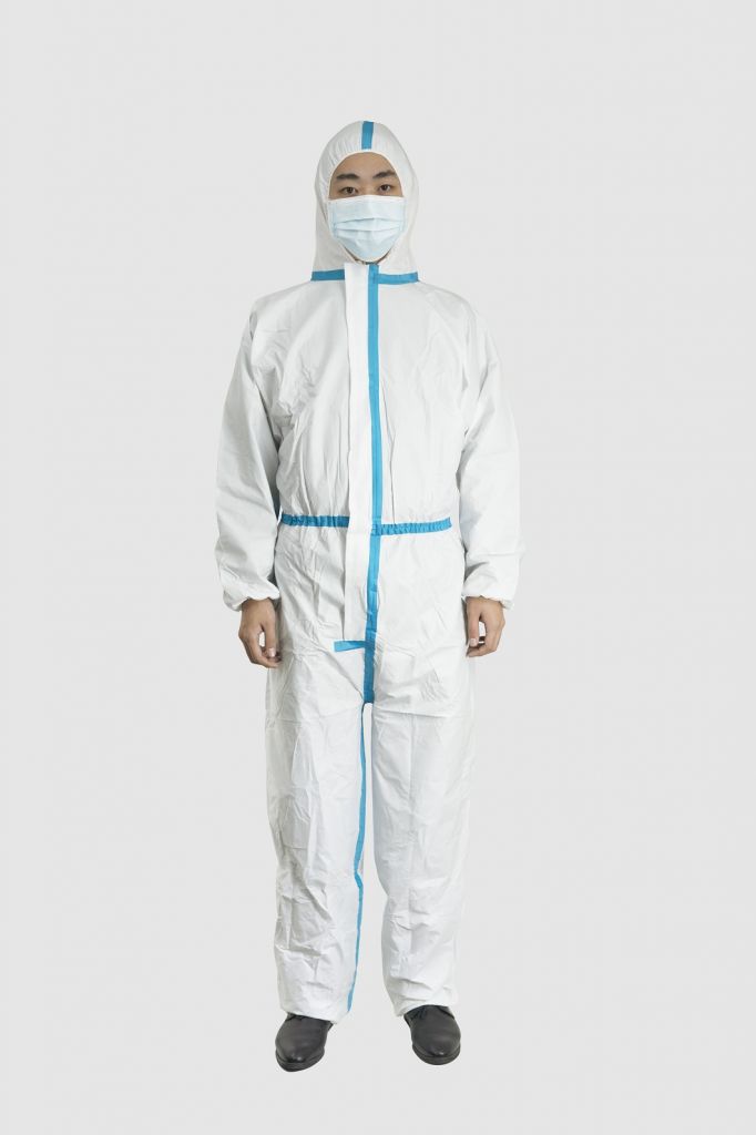 2023 New Arrival Safety Coverall White Jumpsuit Protective Suit For Workwear