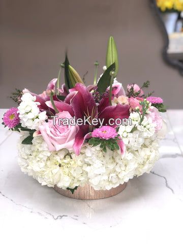 Rose Gold Arrangement | Same Day Flowers Delivery