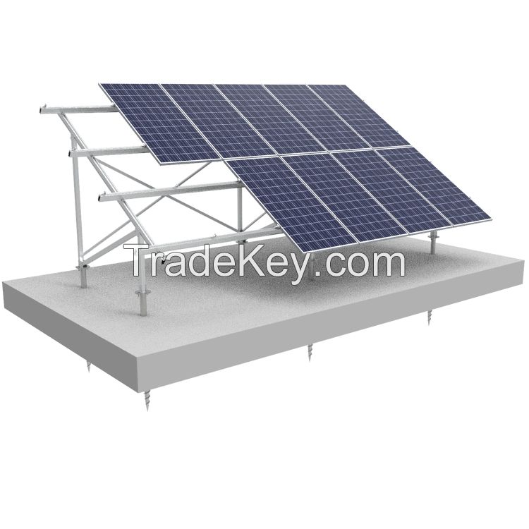 Aluminum ground solar mounting solar bracket - N Type