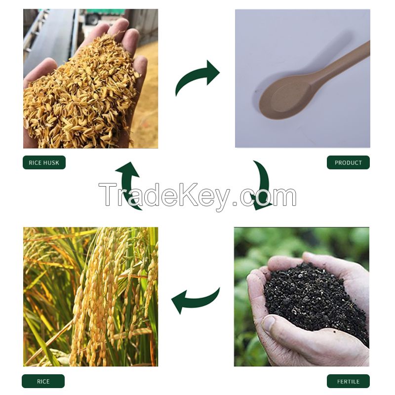 Disposable rice hull spoon.Ordering products can be contacted by mail.