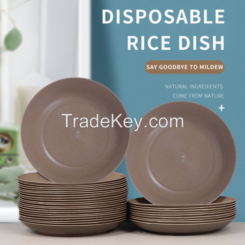 Disposable rice hull dish.Ordering products can be contacted by mail.