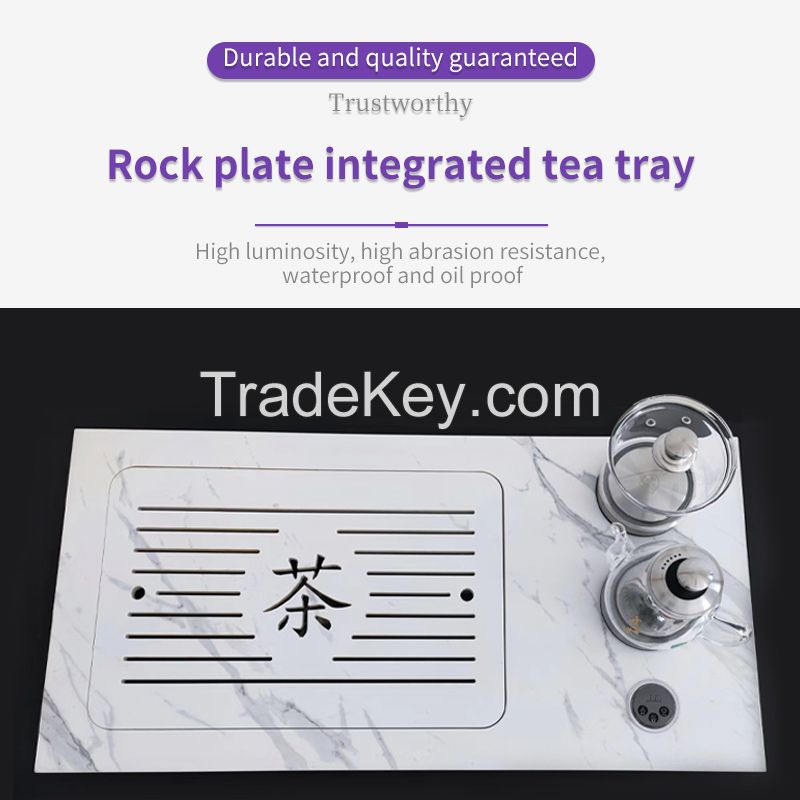 Plate-integrated tea tray with continuous lines.Ordering products can be contacted by mail.