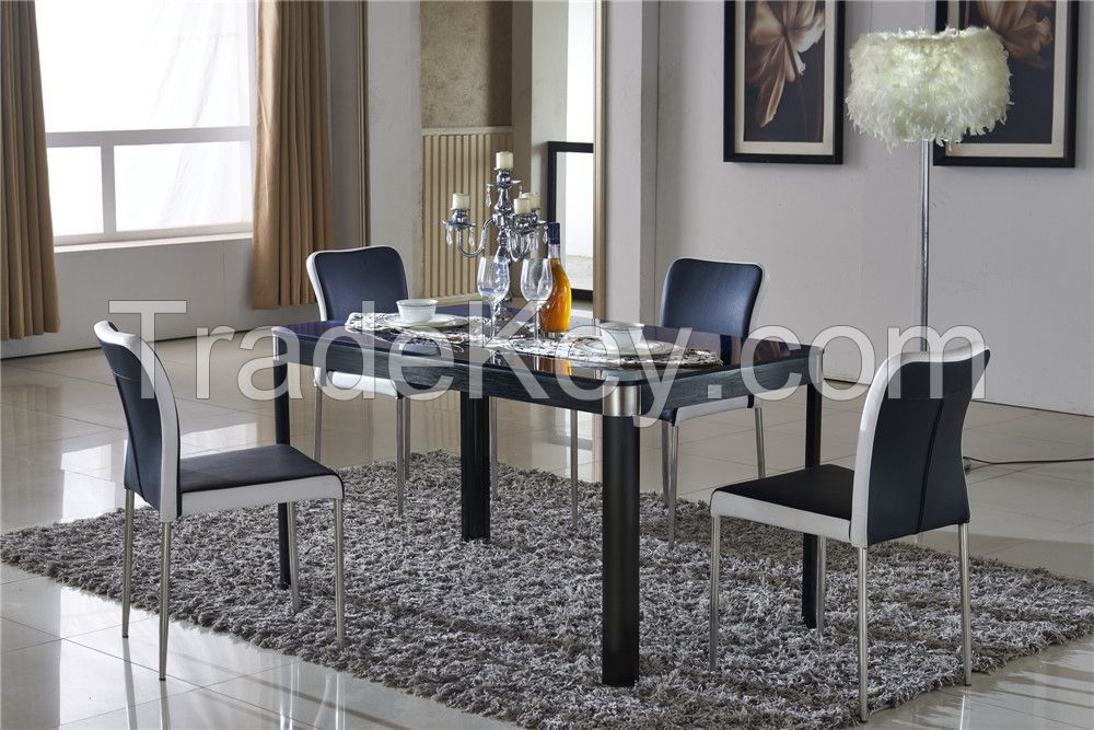 Living room furniture glass dining table