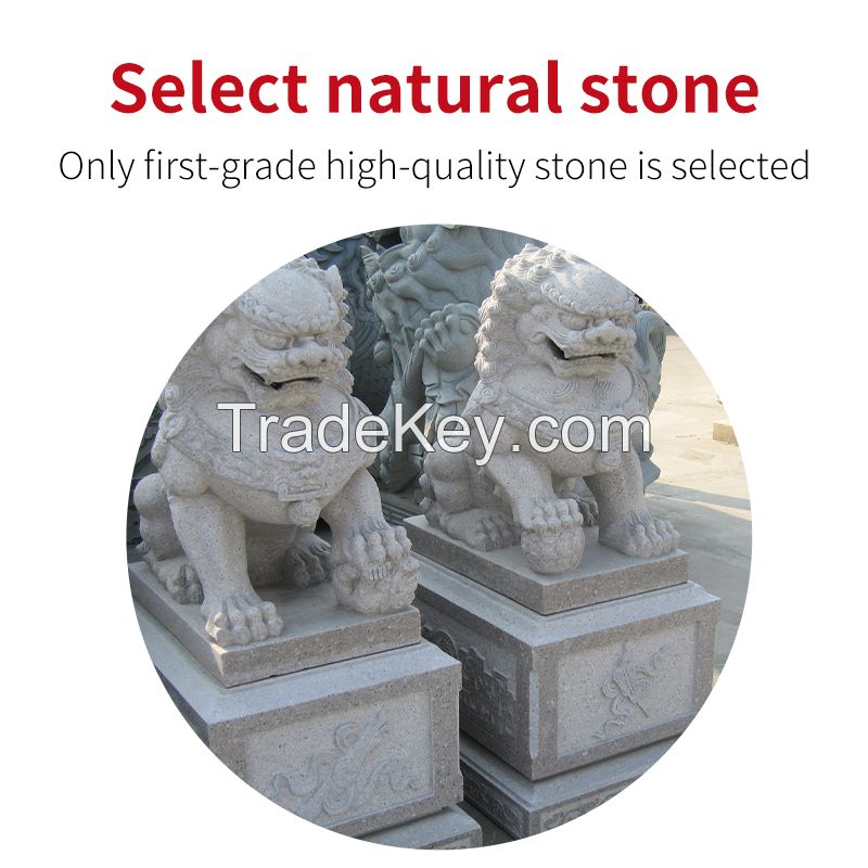 Beijing lion stone carving (can be customized)