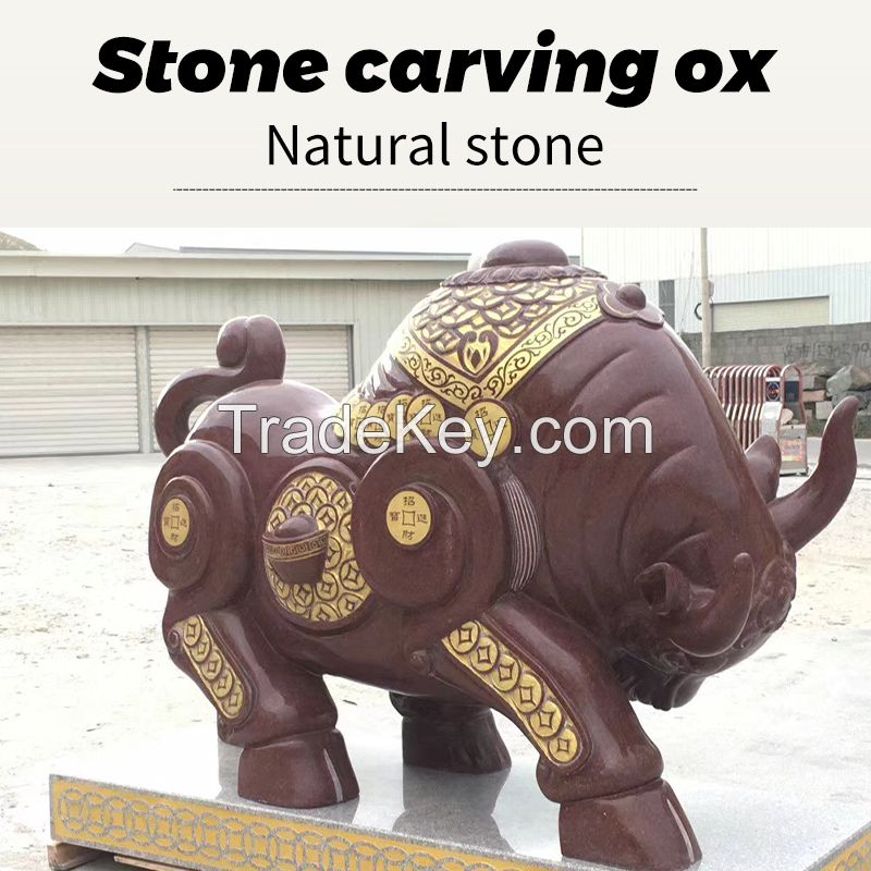 Granite bullfighting stone sculpture (can be customized)