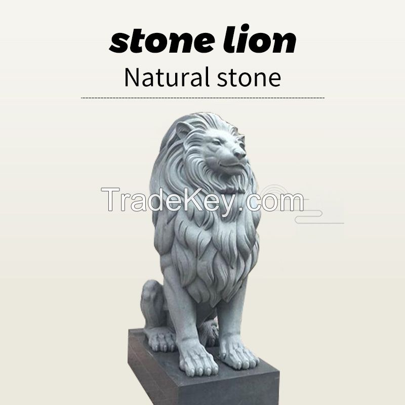 Granite Hong Kong Dollar Lion Stone Sculpture (can Be Customized)