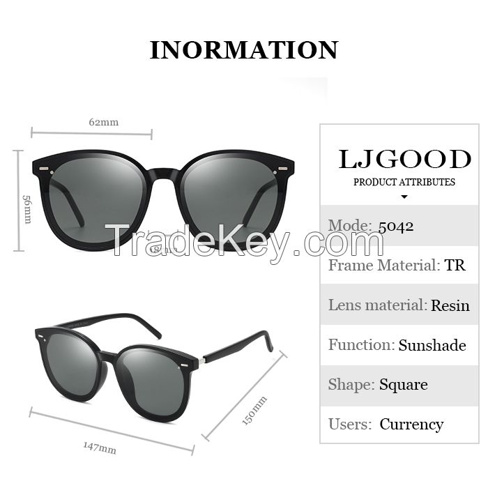Lijia Stephy sunglasses HD sunglasses stars with the same sunscreen and UV protection glasses 5042.Ordering products can be contacted by mail.