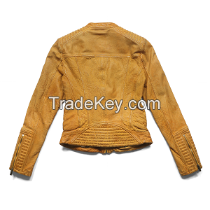 Women's Sheepskin Nubuck Leather Jacket