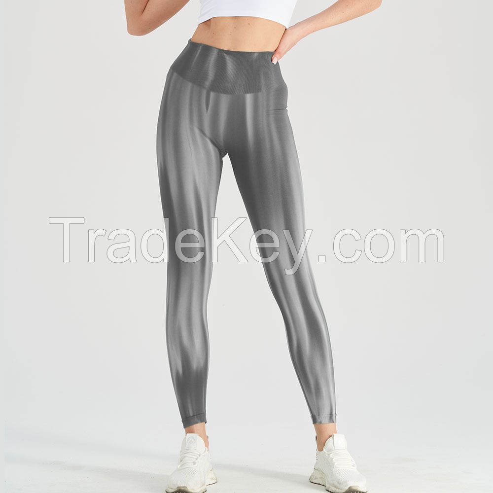  New Tie-Dye Aurora Buttock Lifting Seamless Yoga Pants Tight Sports Pants