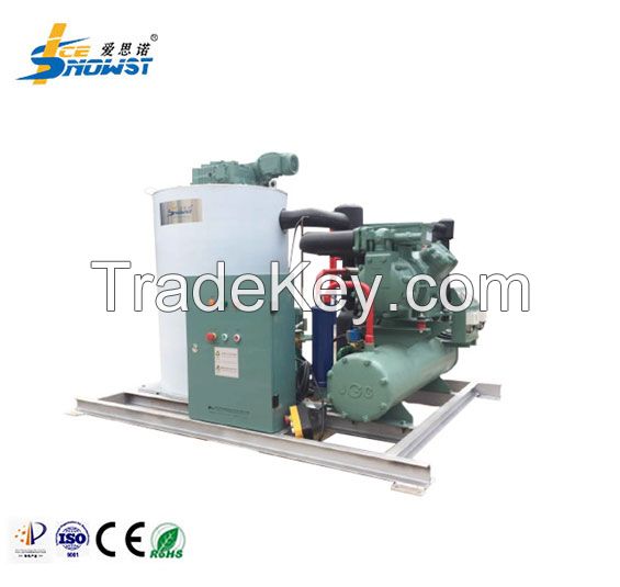 Automatic Refrigerant Water Cooled Ice Machine Flake Ice Maker Machine 5Ton