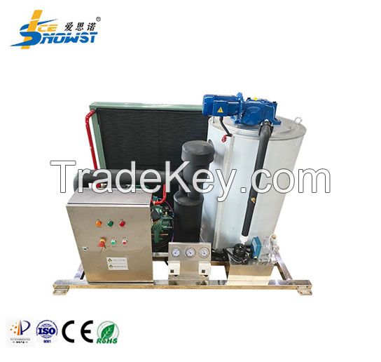 CE 2.5ton Marine Flake Ice Machine Commercial Flake Ice Maker 380v 50hz 3p