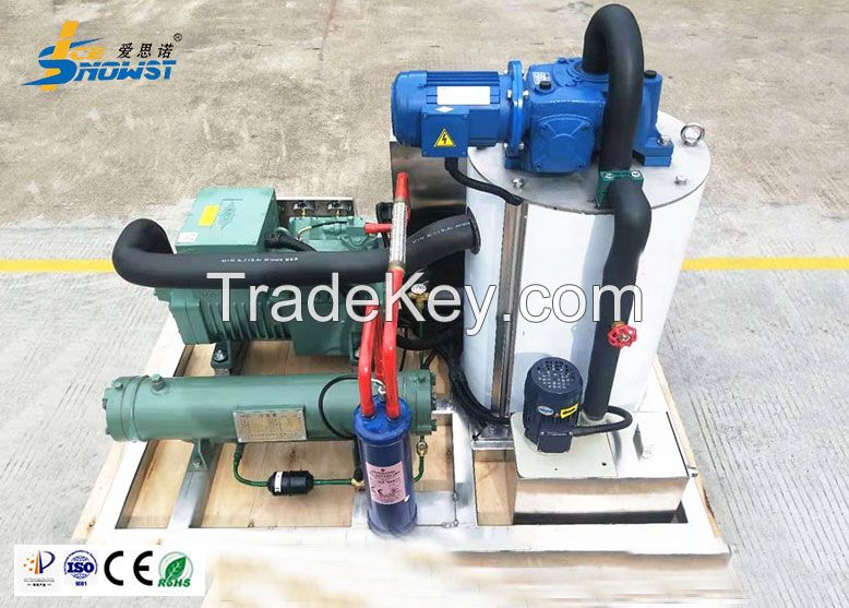 1ton Industrial Seawater Flake Ice Machine For Fishing Vessels