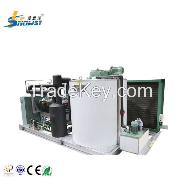 10T Saltwater Flake Ice Machine Making With Air Cooled Condenser