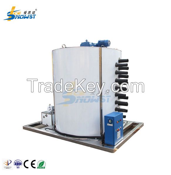 25 Ton Flake Ice Evaporator Scale Ice Machine For Slaughtering Processing