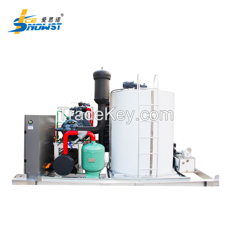 ICESNOW INDUSTRIAL 25TON/DAY FLAKE ICE MACHINE SUS304 FOR CONCRETE COOLING