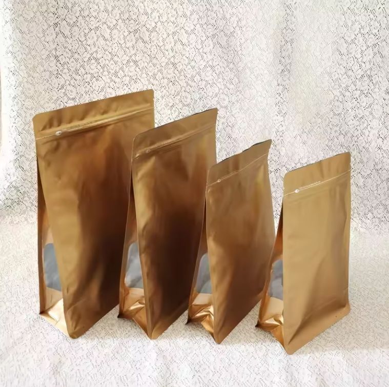 Custom Printed Leak-Proof Plastic Food Packaging Pouches with Zipper and Valve