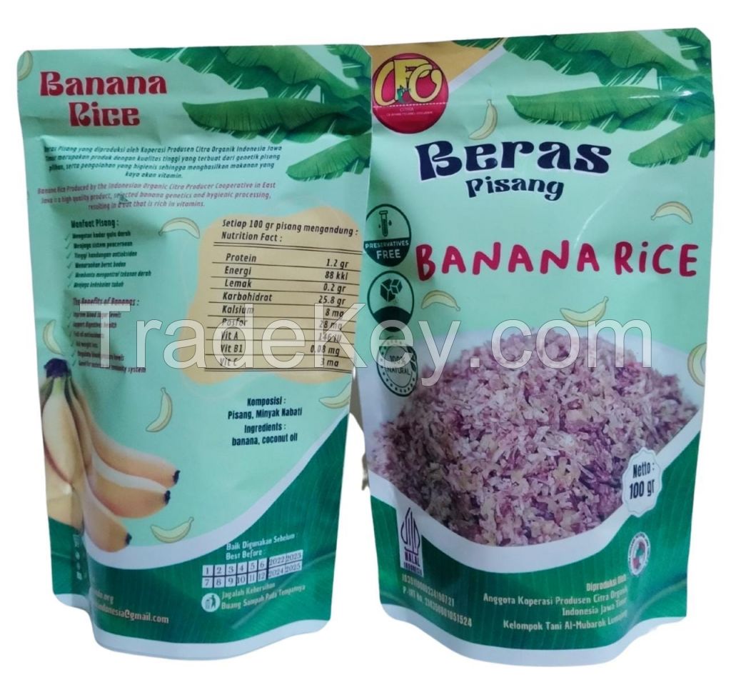 Beras pisang (banana rice)
