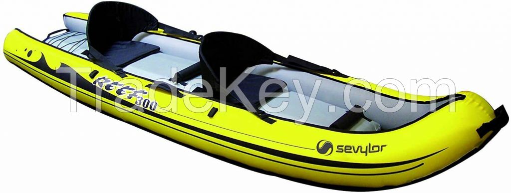 SEVYLOR Sit On Top Reef (Tm) Bottle Inflatable Kayak 2 Double Lakes Fishing