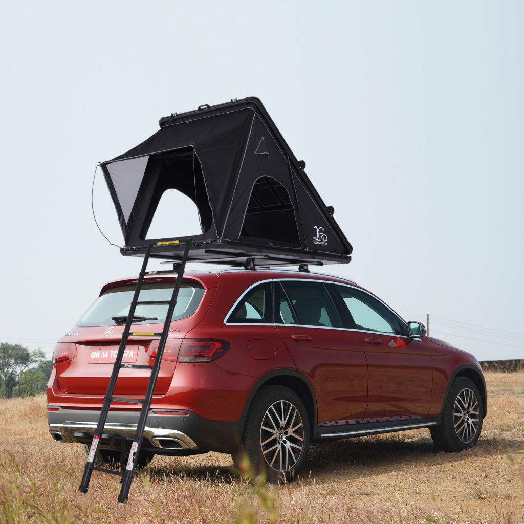 New design Triangular rooftop tent with luggage bar