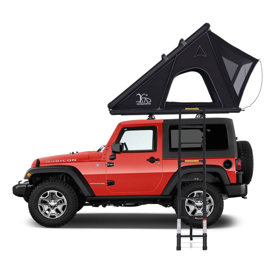 New design Triangular rooftop tent with luggage bar
