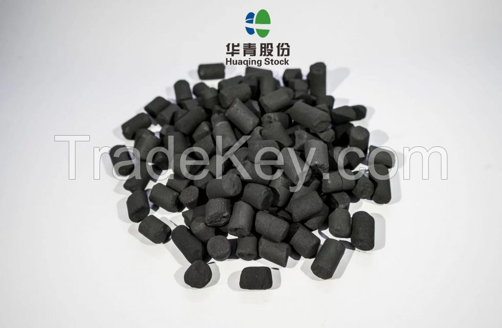 Briquette crushing activated carbon