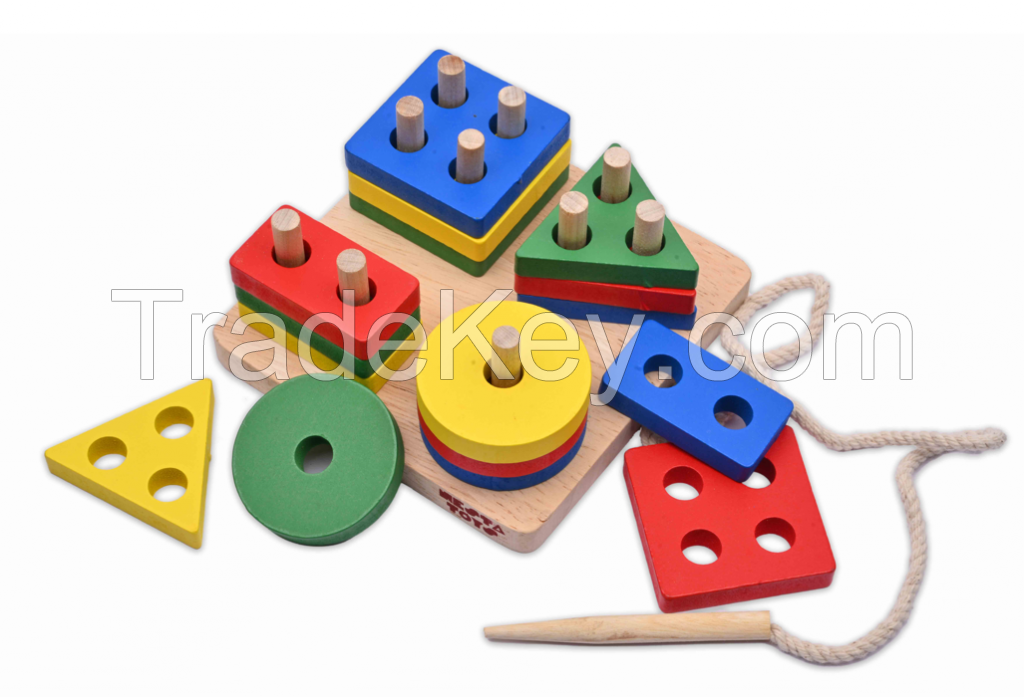 Shape Sorter | Stacker | Lacing Toy