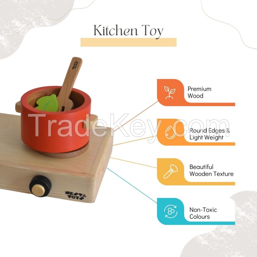 Kitchen Play Set | Beech Wood Cooking Set (9 Pcs)