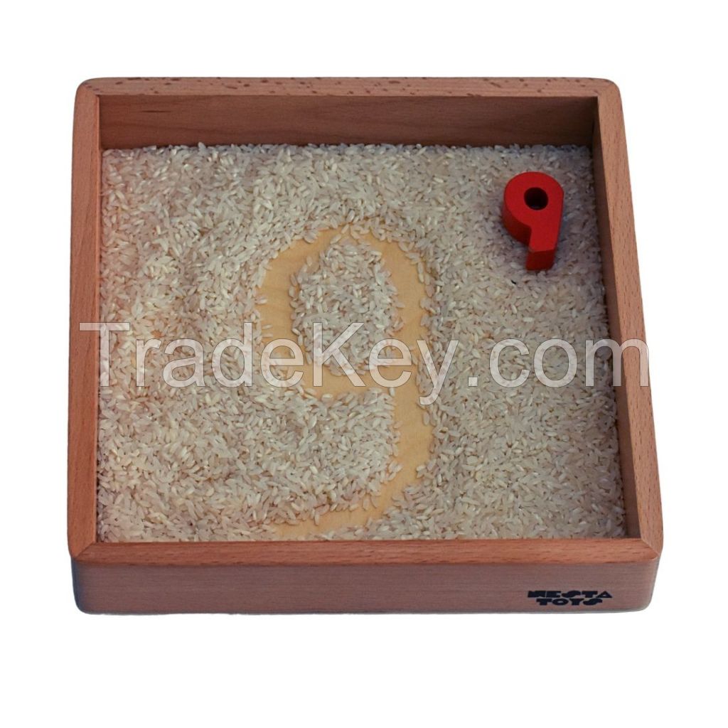 Sensory Wooden Toy Set with Montessori Tray (Beech Wood)