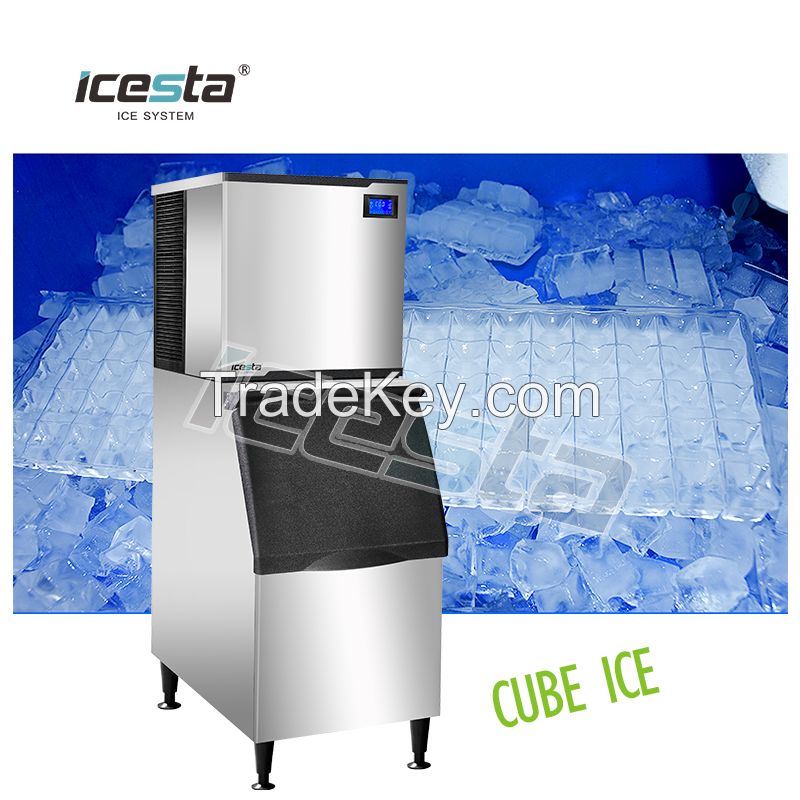 Icesta heavy duty sufficient ice production 465kg/24hours cube ice machine $1500-2500