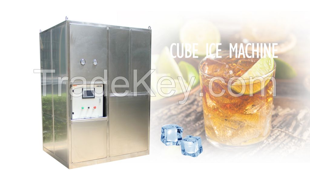 Cube ice Machine water cooling High Productivity 1Ton/Day Hot Product Customized in ICESTA $8000-$12000