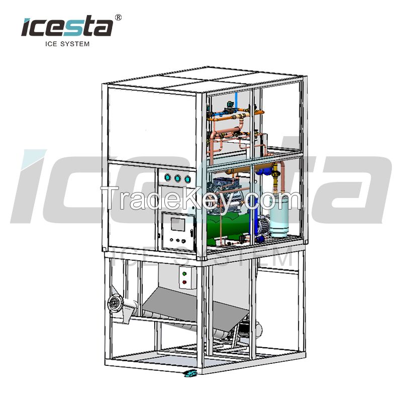 Icesta 5 Ton Ice Cube Machine Industrial Ice Cube Making Machine