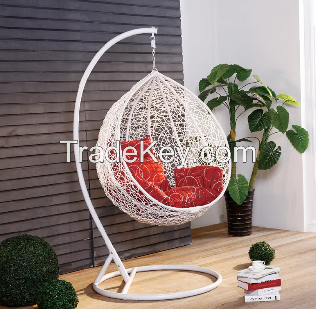 Outdoor Hammocks Nordic Indoor Egg Chair Basket Tassel Swing Hanging Handmade Knitted Patio Swing Chair