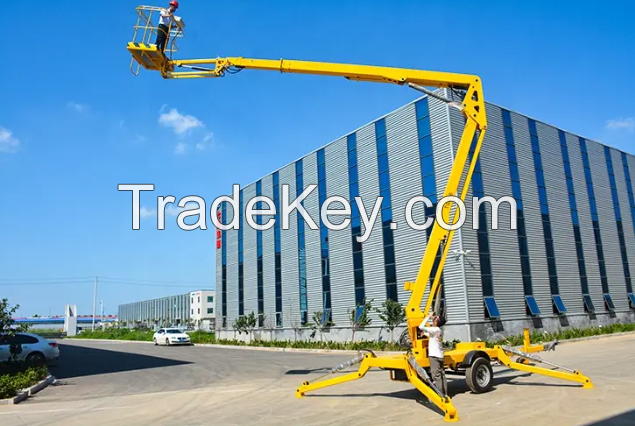 6m 8m 12m 14m 16m Cherry picker 4x4 truck mounted boom lift car crane with basket Qiyun lift