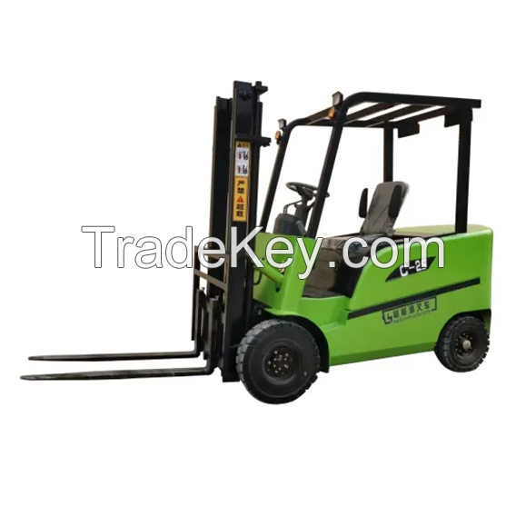 Storage Power Forklift Truck Double Four Wheel Electric 1.0 Ton Forklift With Battery 1500Kg Long Lifetime Low Price