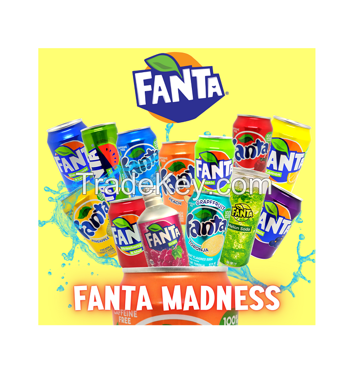 Fanta Soda Pack Of 24x 330ml Can 500ml 1.5l All Flavours Carbonated Drinks Fanta Exotic 330ml / Fanta Soft Drink