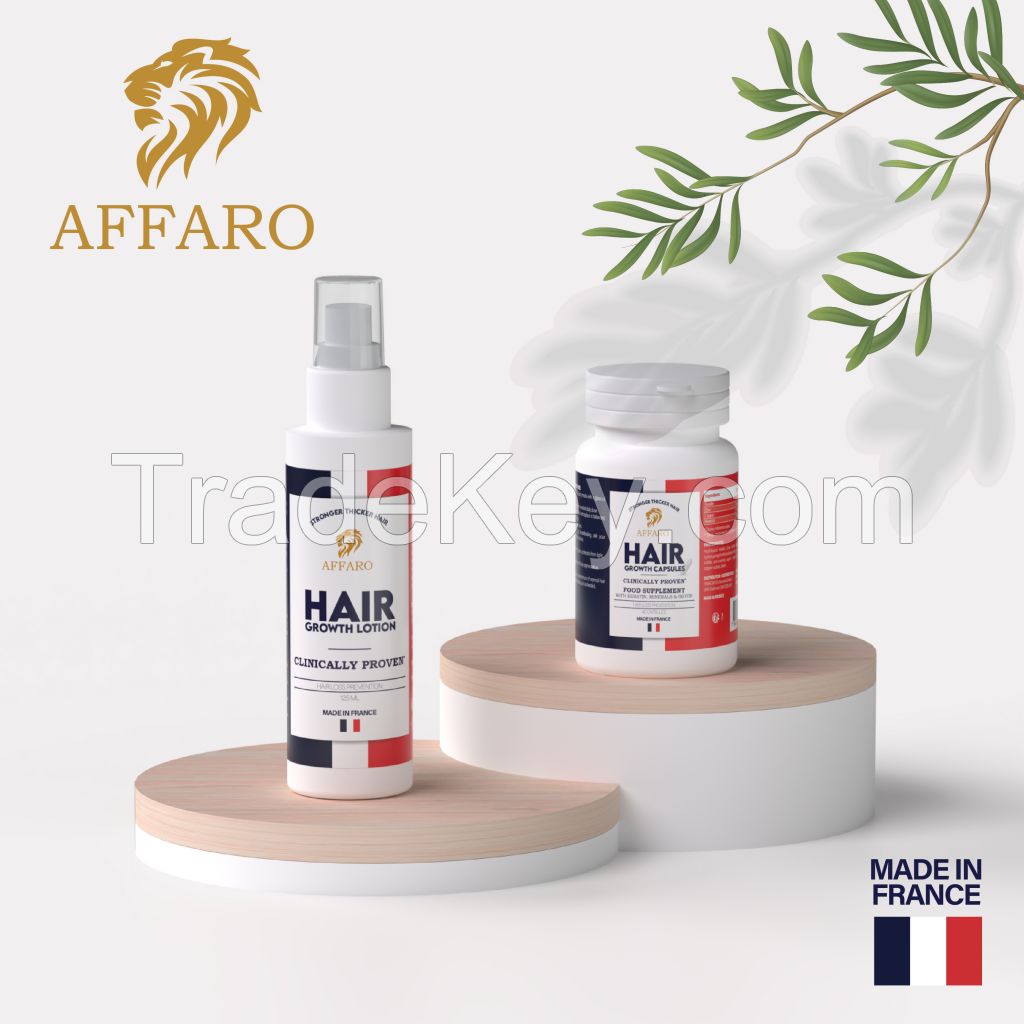 AFFARO Hair Regrowth Spray for Anti Hair Loss-with Cedar and Lemon Oil Treatment for Strong and Shiny Hair-Prevent Hair Fall for Men & Women Made in France 125ml